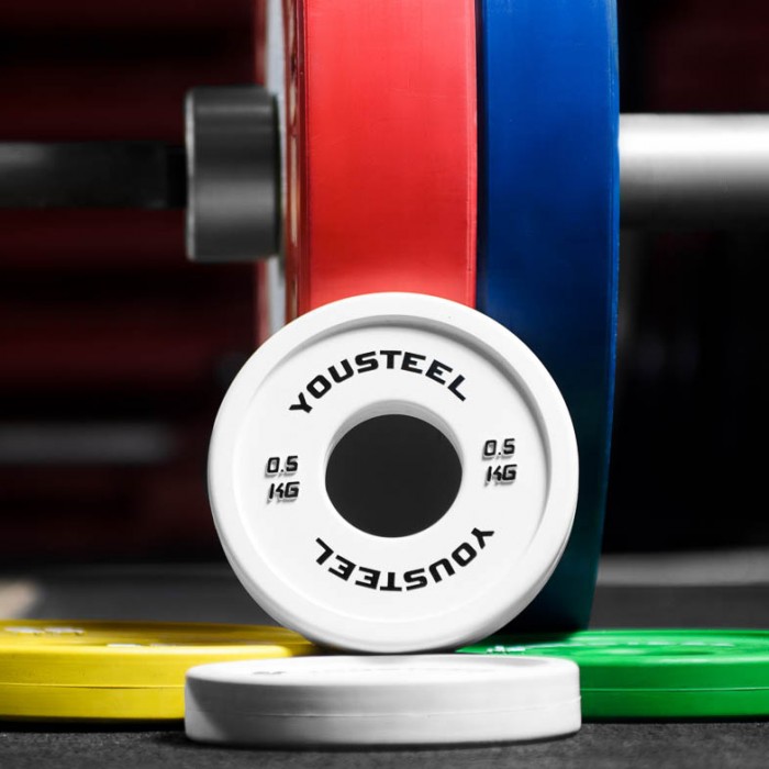 Диски для штанги малые каучуковые YouSteel 0,25 - 2,5 кг цветные