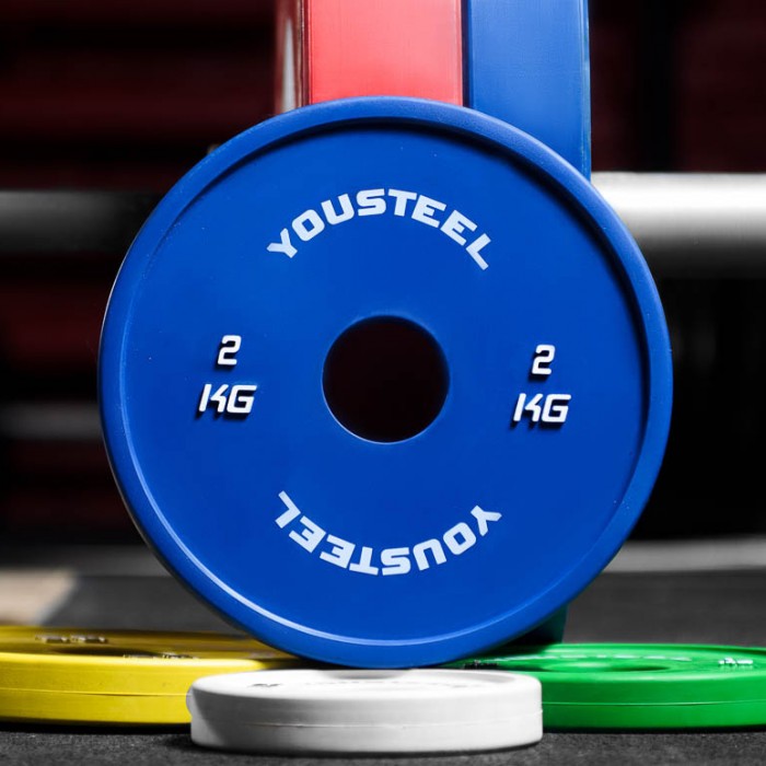 Диски для штанги малые каучуковые YouSteel 0,25 - 2,5 кг цветные