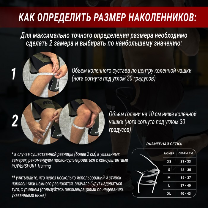 Наколенники PROtect Armour Green 5 мм от POWERSPORT Training