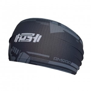 Повязка на голову AMRAP чёрно-серая POWERSPORT