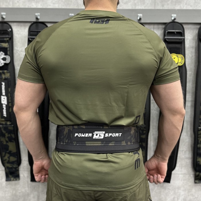 Пояс тяжелоатлетический LIFTING Belt Camo от POWERSPORT Training