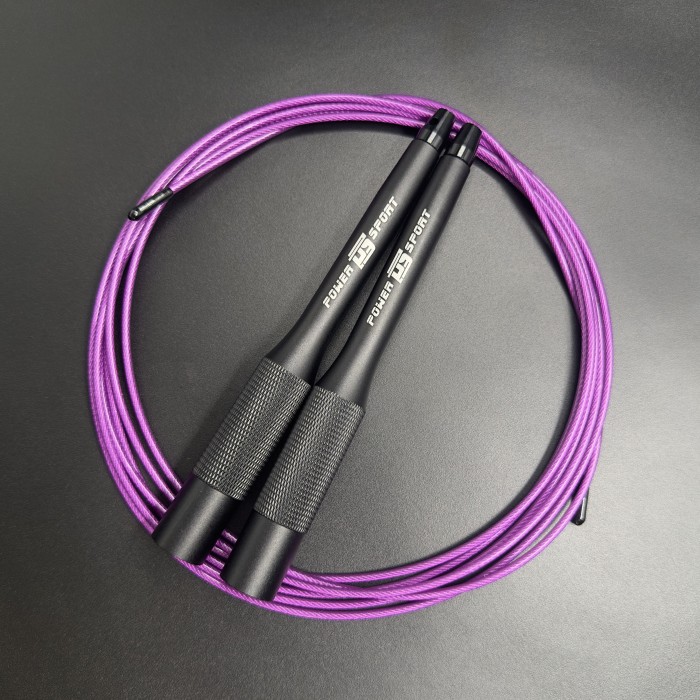 Скакалка Speed Rope Black/Purple от POWERSPORT Training