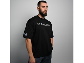 Футболка Athlete - Black/Grey оверсайз от POWERSPORT Training
